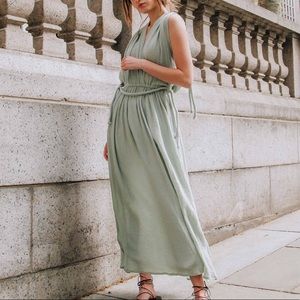 Spiritum Tulum sustainable mint green Izamal bohemian beach coverup dress